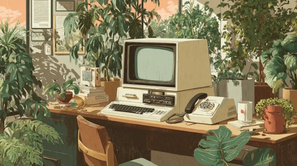 old computer illustration